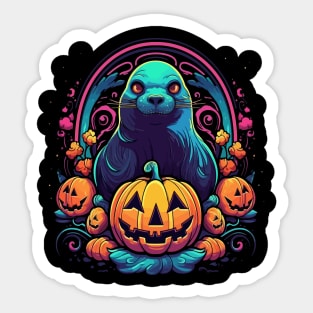 Sea Lion Halloween Sticker